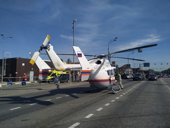 В столице с помощью санитарных вертолетов Московского авиацентра был эвакуирован шеститысячный пострадавший