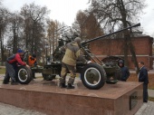 Открытие элемента «Оружие Победы» мемориального комплекса в поселке Щапово.