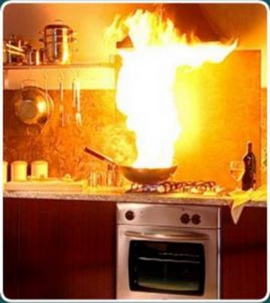 Пожар на кухне или балконе (лоджии)