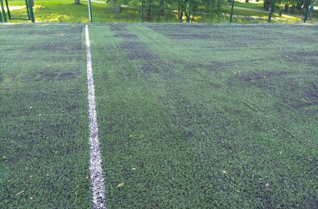 Восстановительные работы провели на футбольном поле в Щаповском