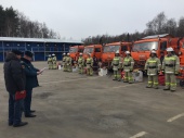 Смотр противопожарной техники провели в Новой Москве